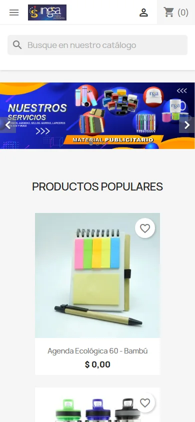 Captura real móvil de INGSA Publicidad