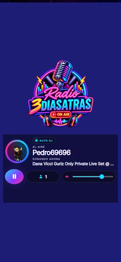 Captura real móvil de Radio 3 Días Atrás