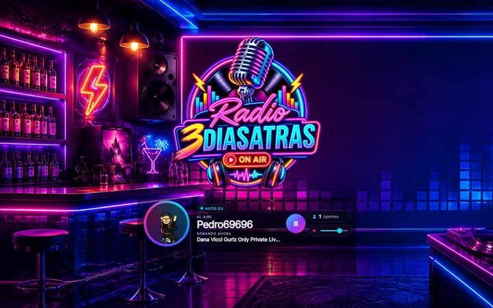 Página de inicio de Radio 3 Días Atrás: captura real en escritorio