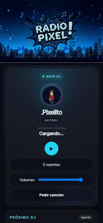 Captura real móvil de Radio Pixel